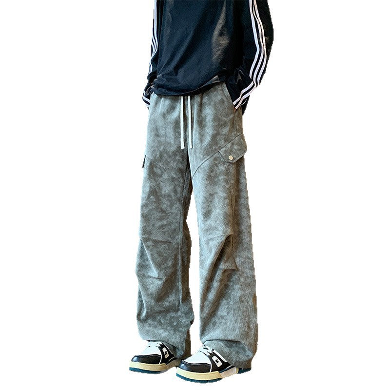 Unisex Weit geschnittene Utility-Hose mit praktischen Taschen Aliams