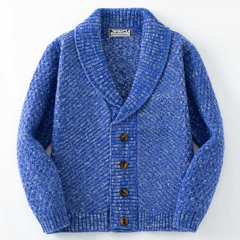 Herren Strickjacke mit modernem Zopfmuster und Knopfdetails Aliams