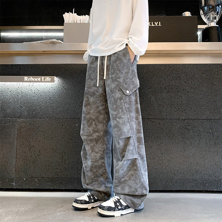 Unisex Weit geschnittene Utility-Hose mit praktischen Taschen Aliams