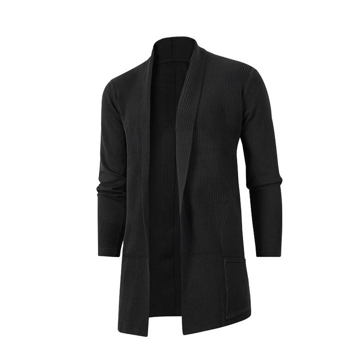 Herren Strickjacke mit offenem Design und minimalistischen Taschen Aliams