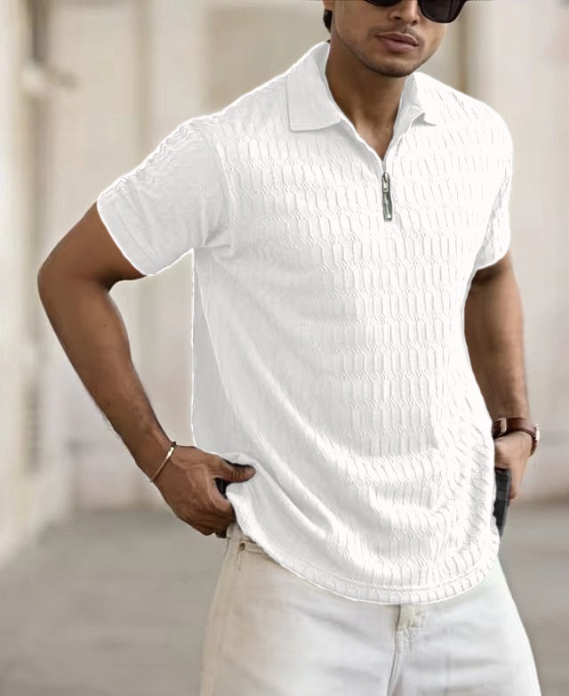 Herren Struktur Polo Shirt Aliams