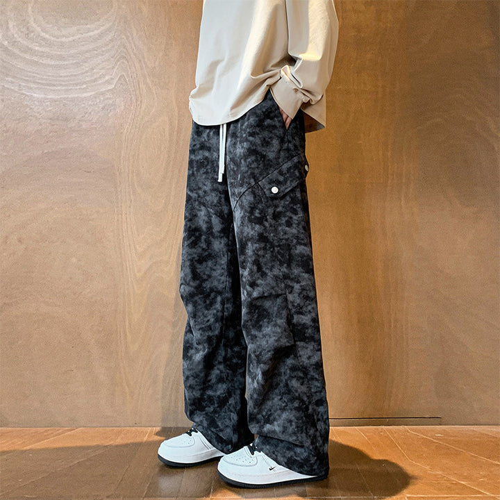 Unisex Weit geschnittene Utility-Hose mit praktischen Taschen Aliams