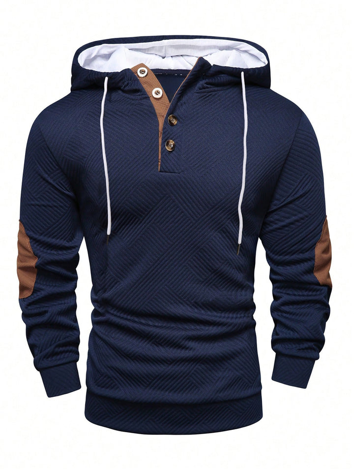 Herren Sportlicher Kapuzenpullover mit einzigartigem Strukturdesign und modischen Akzenten Aliams