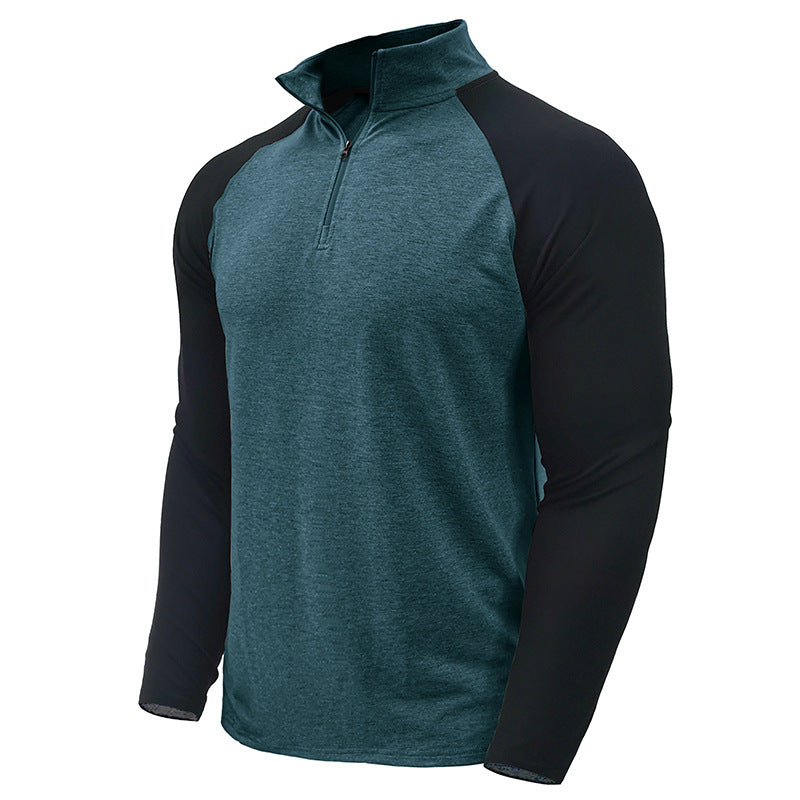 Herren Sportlicher Stehkragenpullover Aliams
