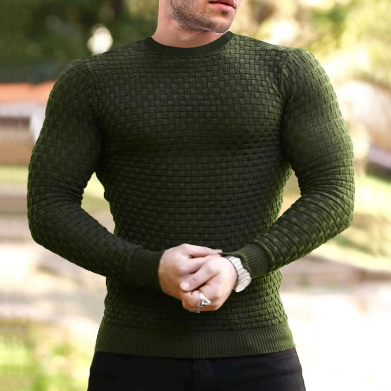 Herren Strukturierter Langarmpullover Aliams