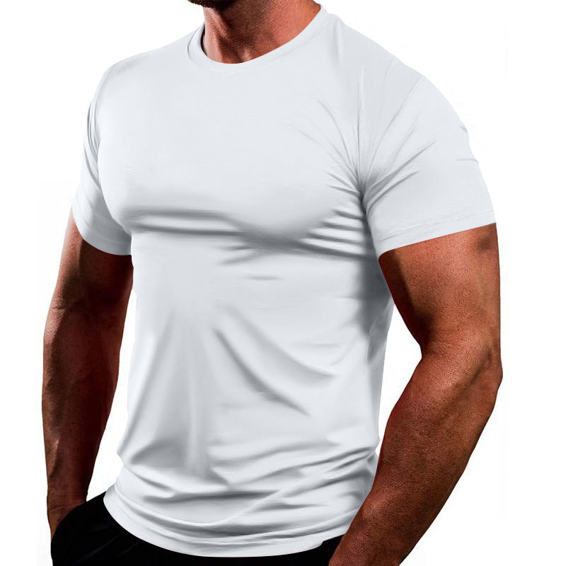Herren Sportliches Basic T-Shirt aus atmungsaktiver Baumwolle Aliams