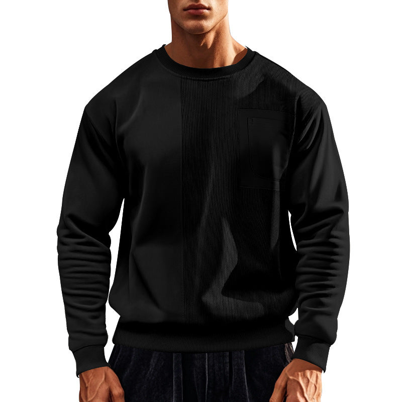 Herren Sportlicher Sweatshirt mit strukturiertem Design und praktischer Tasche Aliams