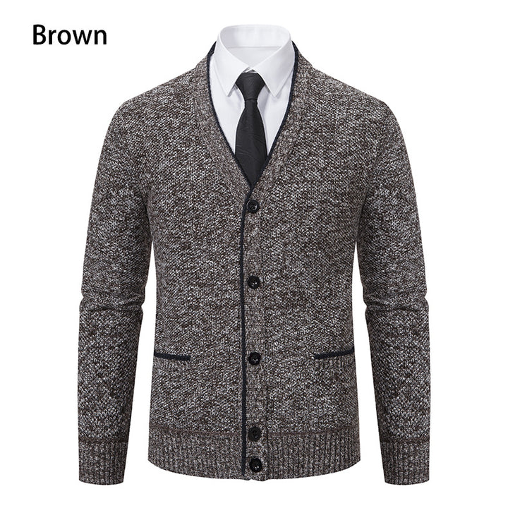 Herren Strickjacke mit V-Ausschnitt und eleganten Details Aliams