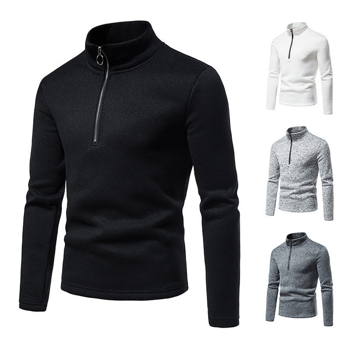 Herren Sportlicher Pullover mit modernem Stehkragen und praktischen Reißverschlussdetails Aliams