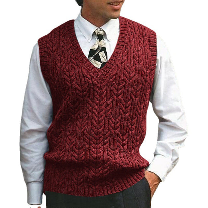 Herren Strickweste im modischen Zopfdesign Aliams