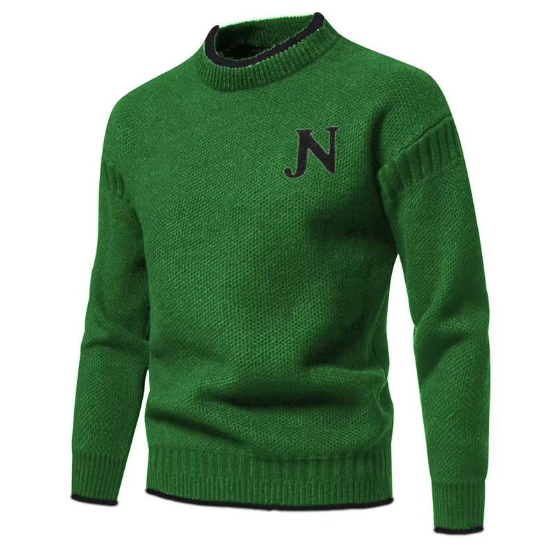 Herren Strukturierter Strickpullover mit Rundhalsausschnitt Aliams