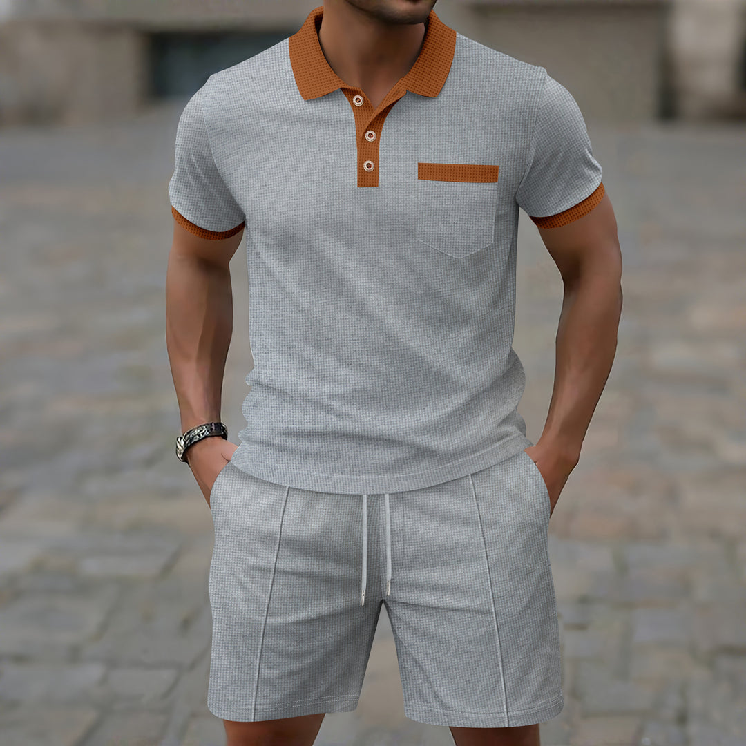 Herren Polo- und Shorts-Set mit sportlichem Design Aliams