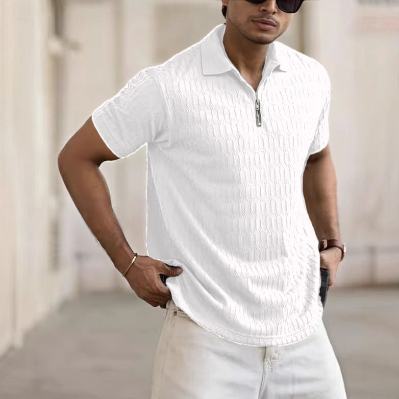 Herren Struktur Polo Shirt Aliams