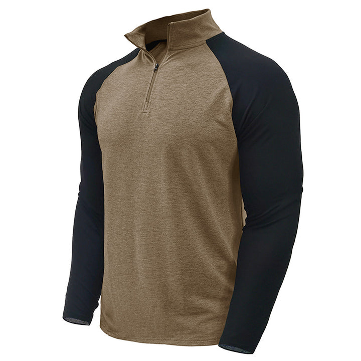 Herren Sportlicher Stehkragenpullover Aliams