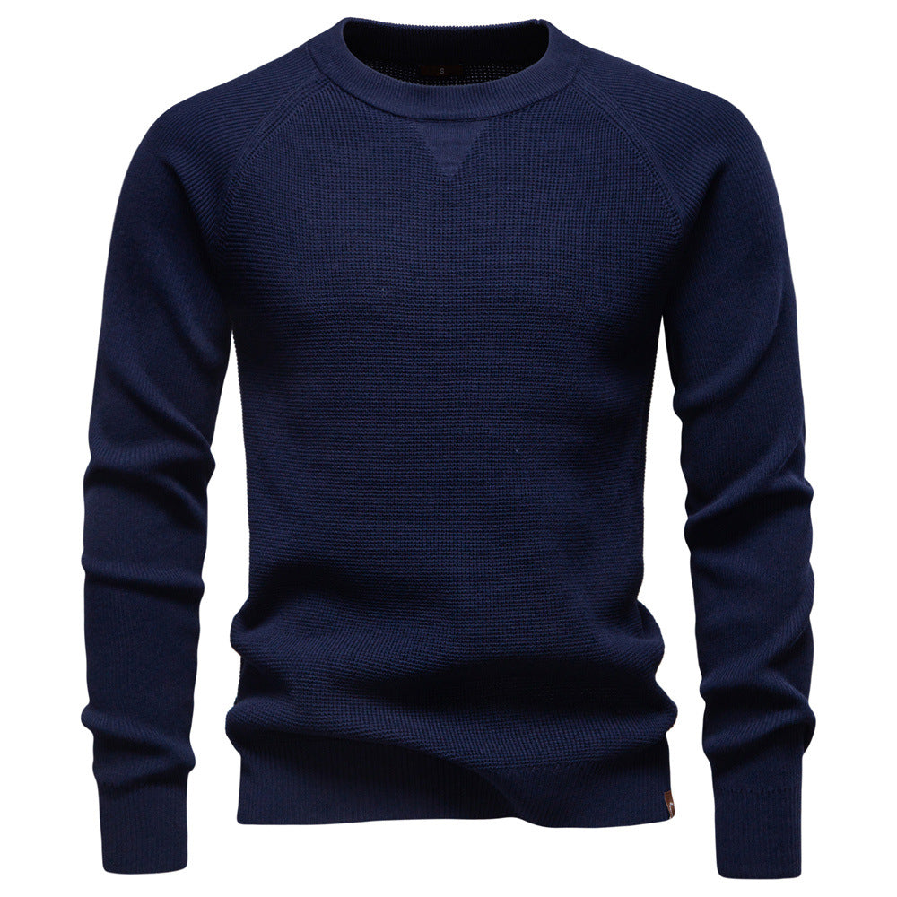Herren Strickpullover mit innovativem Strukturmuster und Rundhalsausschnitt Aliams