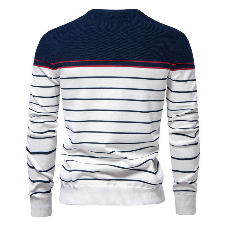 Herren Strickpullover mit maritimen Streifen Aliams