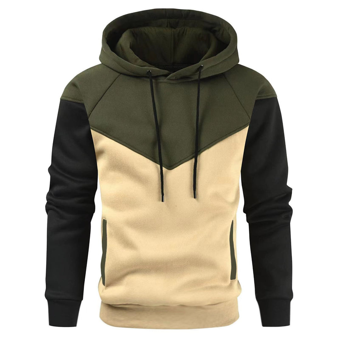 Herren Sportlicher Kapuzenpullover mit Farbblock-Design Aliams