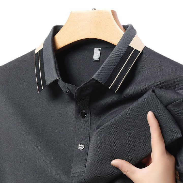 Herren stilvolles Poloshirt mit modernem Kragen und eleganten Akzenten Aliams