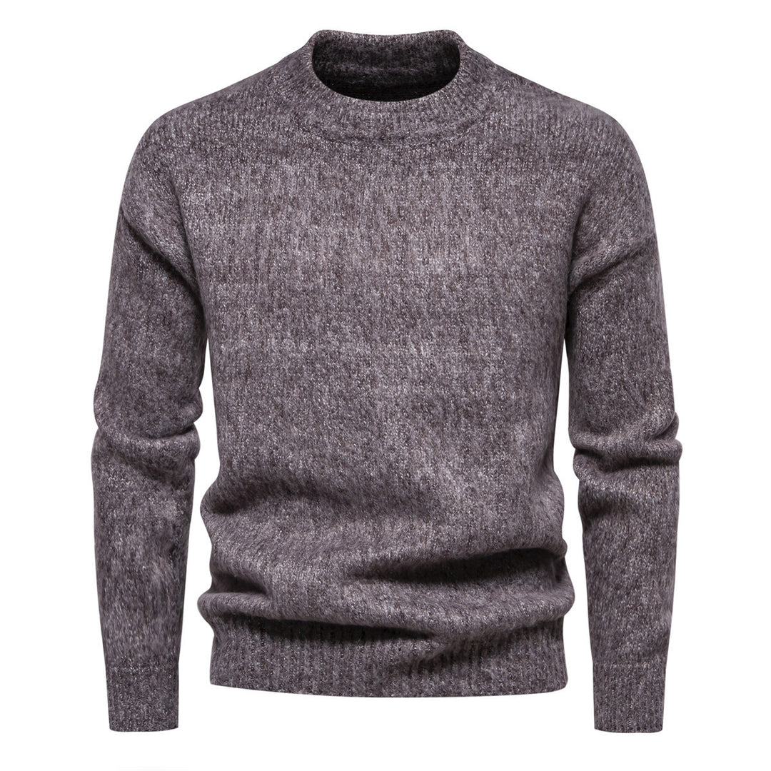 Herren Strickpullover mit hohem Kragen und strukturierter Oberfläche Aliams