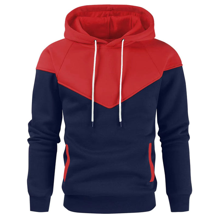 Herren sportlicher Kapuzenpullover mit modischem Farbblockdesign und praktischen Taschen Aliams