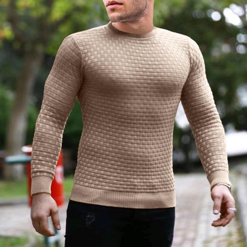 Herren Strukturierter Langarmpullover Aliams