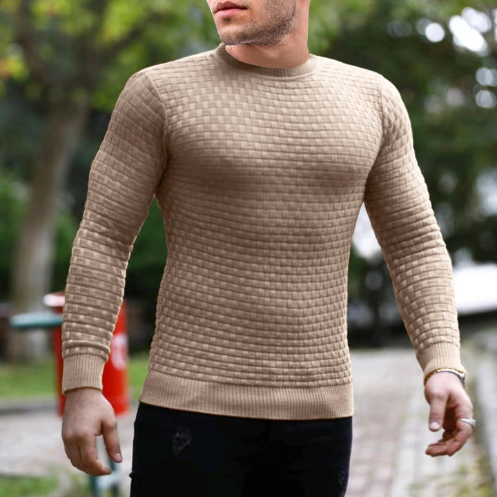 Herren Strukturierter Langarmpullover Aliams