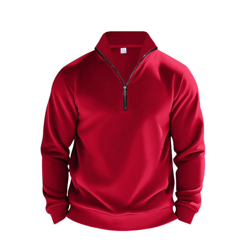 Herren strukturierter Pullover mit Reißverschluss Aliams