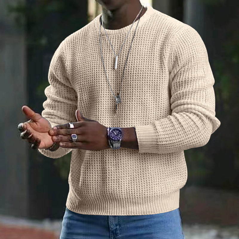 Herren strukturierter Strickpullover aus weichem Material Aliams
