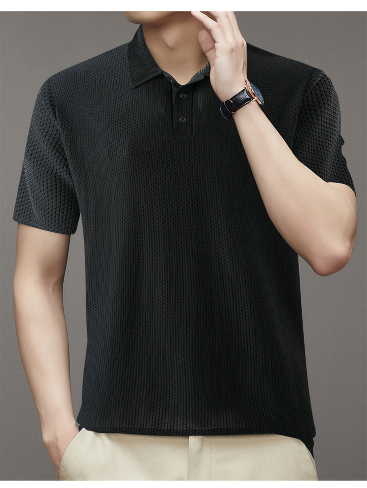 Herren Struktur Polo Shirt Aliams