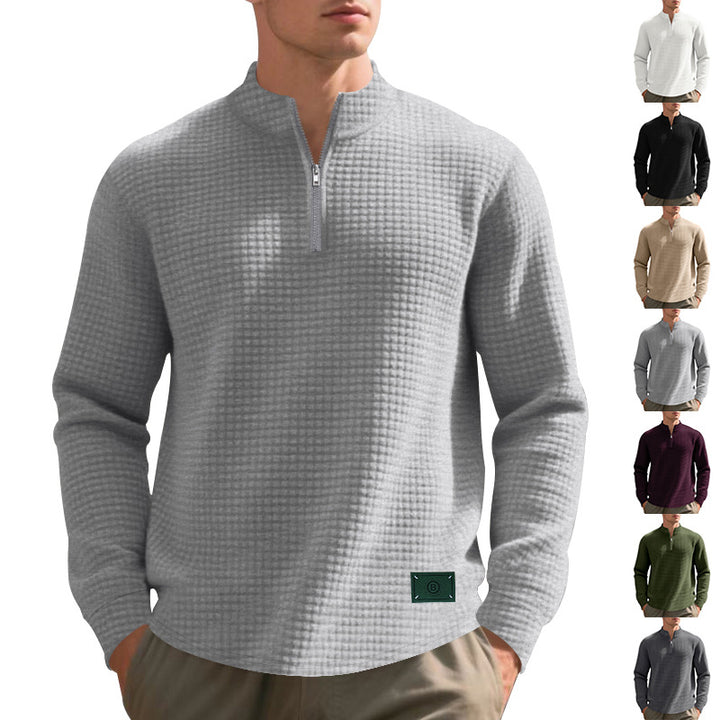 Herren Sportlicher Pullover mit hochschließendem Kragen Aliams