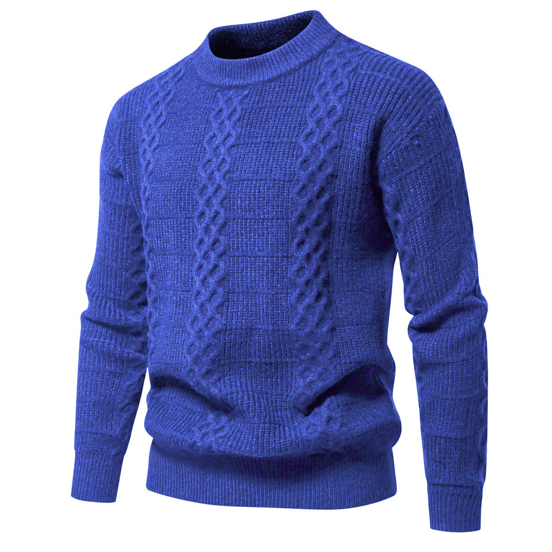 Herren Strukturierter Strickpullover mit hohem Kragen Aliams