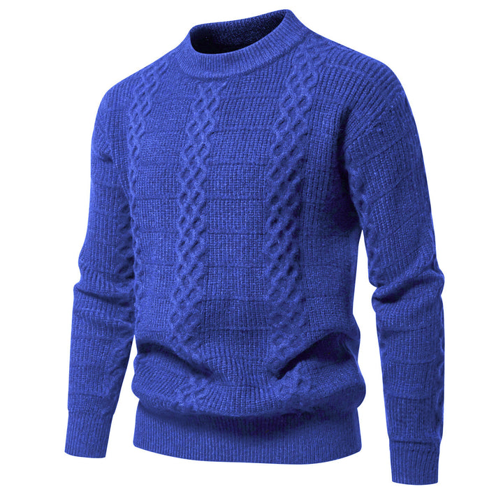 Herren Strukturierter Strickpullover mit hohem Kragen Aliams