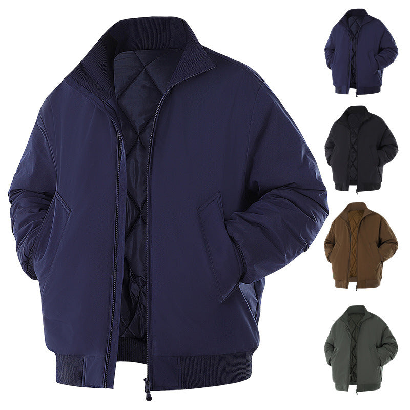 Herren Winterjacke mit warmem Innenfutter und praktischen Taschen Aliams