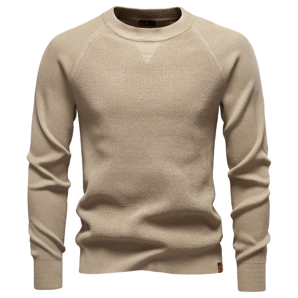 Herren Strickpullover mit innovativem Strukturmuster und Rundhalsausschnitt Aliams
