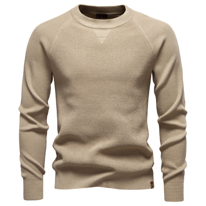 Herren Strickpullover mit innovativem Strukturmuster und Rundhalsausschnitt Aliams