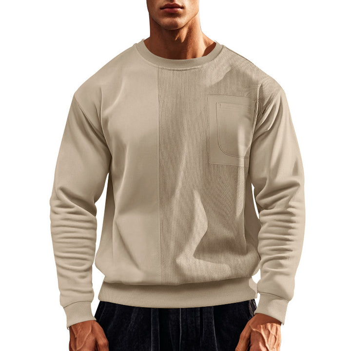 Herren Sportlicher Sweatshirt mit strukturiertem Design und praktischer Tasche Aliams