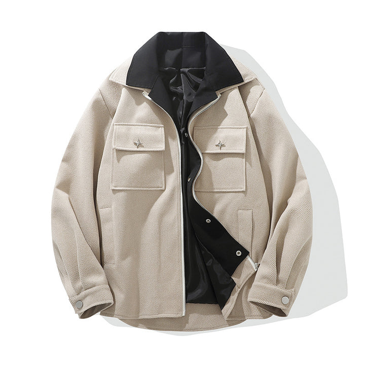 Herren trendige Übergangsjacke mit zwei praktischen Taschen Aliams