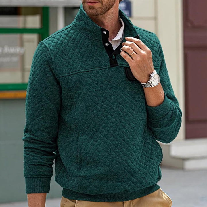 Herren Stepppullover mit Brusttasche und kontrastierenden Details Aliams