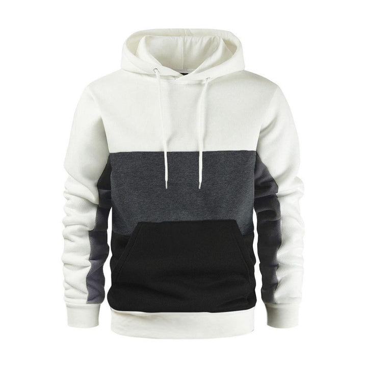 Herren sportlicher Kapuzenpullover mit kontrastierenden Farbblock-Design Aliams