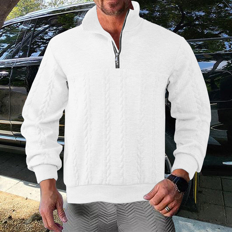 Herren Zip-Pullover mit strukturiertem Design Aliams