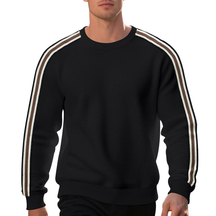 Herren Sweatshirt mit strukturiertem Design und seitlichen Streifen Aliams