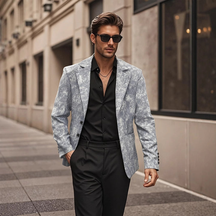 Herren strukturierter Casual-Blazer mit modernem Design und zwei Taschen Aliams