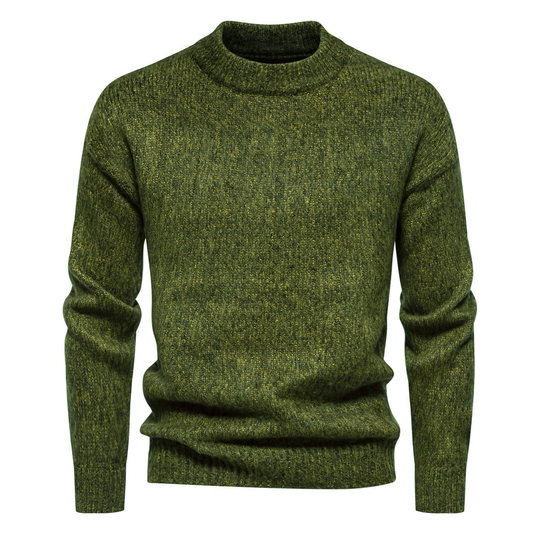 Herren Strickpullover mit hohem Kragen und strukturierter Oberfläche Aliams