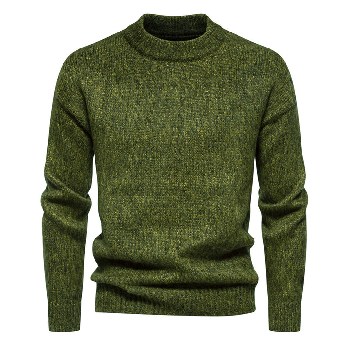 Herren Strickpullover mit hohem Kragen und strukturierter Oberfläche Aliams