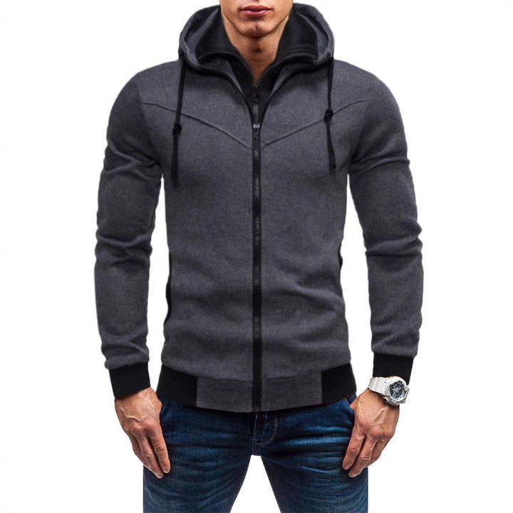 Herren sportlicher Kapuzenpullover mit ergonomischem Schnitt und Reißverschluss Aliams