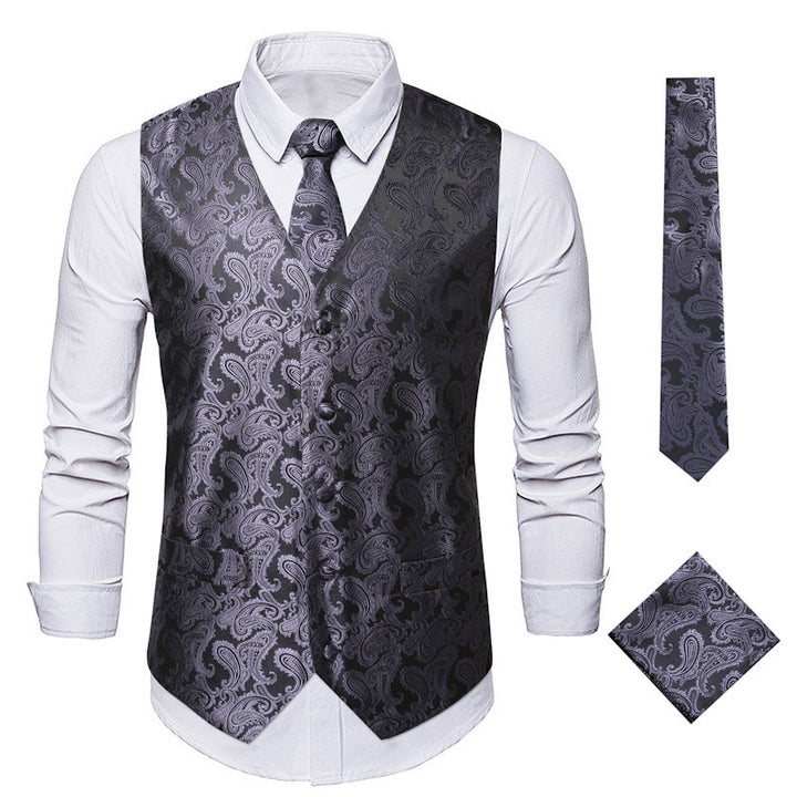 Herren elegante Weste mit Paisleymuster Aliams