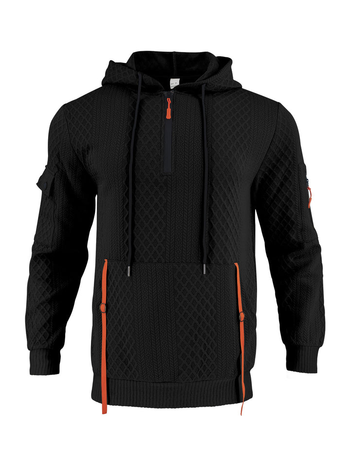 Herren sportlicher Kapuzenpullover mit innovativem Strukturdesign Aliams