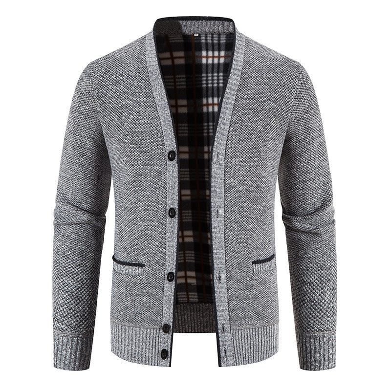 Herren Strickjacke mit zeitloser Karomuster-Aliams