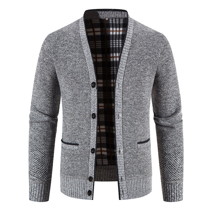 Herren Strickjacke mit zeitloser Karomuster-Aliams