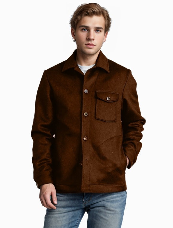 Herren Wolljacke mit praktischem Brusttaschen Aliams